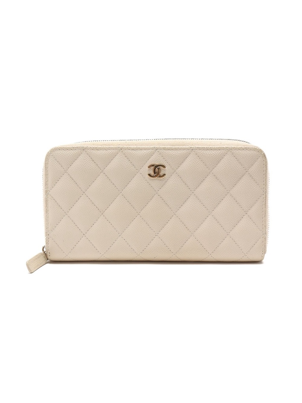 Chanel Coco Mark Caviar Long Wallet in Beige - Picture 2 of 9